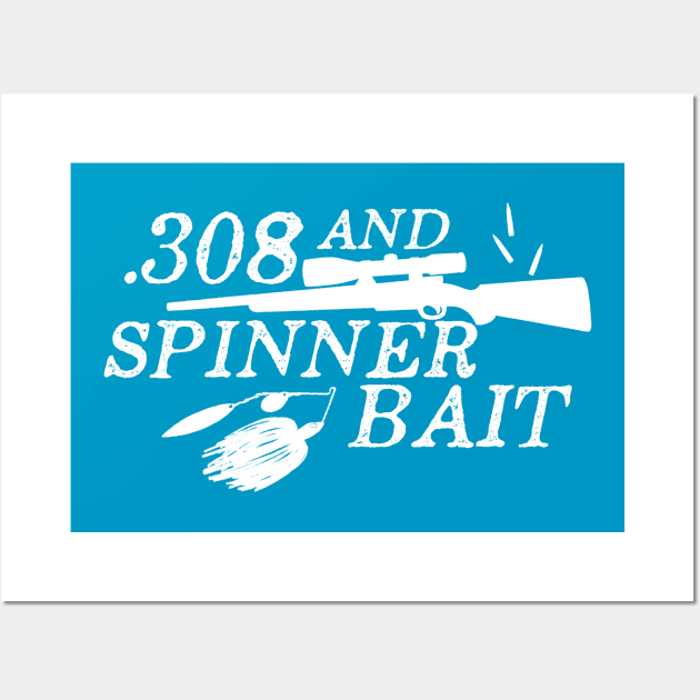 308 and Spinner Bait, Hunting and Fishing Wall Art by MelissaJoyCreative